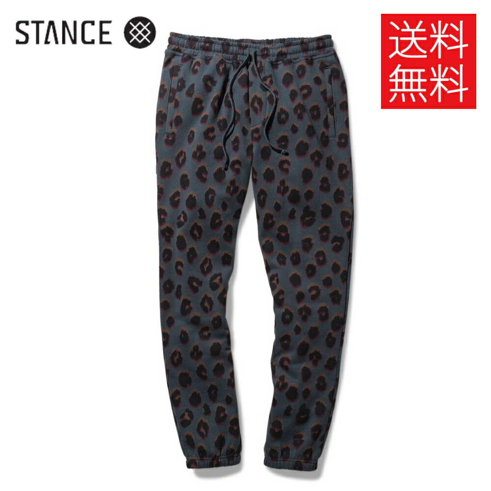 【送料無料】STANCE MERCURY スウェットパンツ レオパードフェイド ネイビー ヒョウ柄 豹 SWEATPANT LepardFade Navy スタンス メンズ レディース 男女兼用