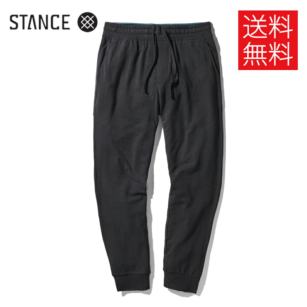 【送料無料】STANCE SHELTER ジョガー パンツ ブラック 黒 無地 JOGGER PANTS Black スタンス メンズ レディース 男女兼用