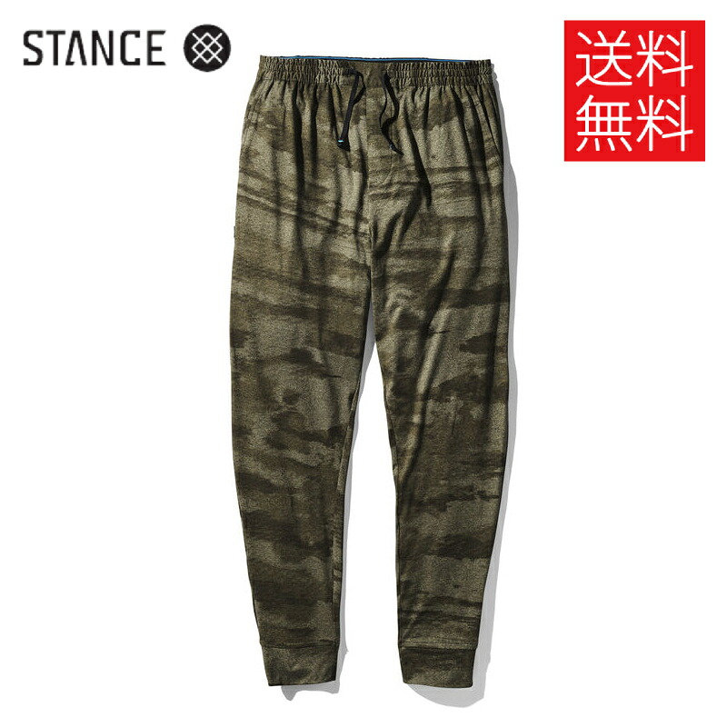 【送料無料】STANCE PRIMER ジョガー パンツ アーミーグリーン 緑 迷彩 JOGGER PANTS ArmyGreen Camo スタンス メンズ レディース 男女兼用