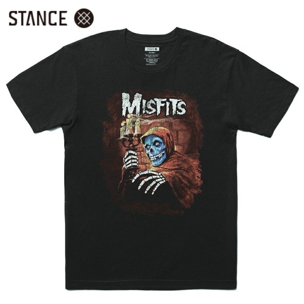 STANCE x MISFITS コラボ Tシャツ ブラック 半袖 黒 T-SHIRT Black スタンス x ミスフィッツ