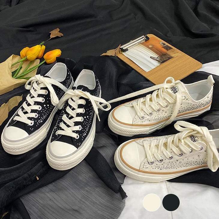 楽天市場 ビジュー スニーカー レディース ローカット キラキラ カジュアル 靴 きれいめ 上品 女子 キャンバス シューズ おしゃれ 可愛い 21春夏新作 K3 Xw 予約販売 15 日 送料無料 宅込 Amely