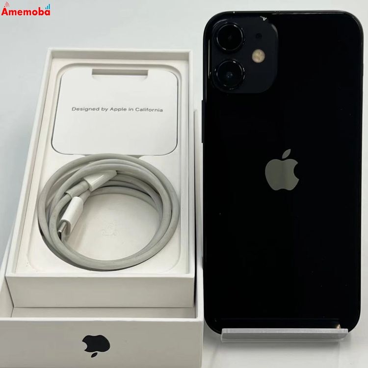 【中古】iPhone12 mini 64GB 黒いこと MGA03J/A SoftBank版SIM無償性 ジ