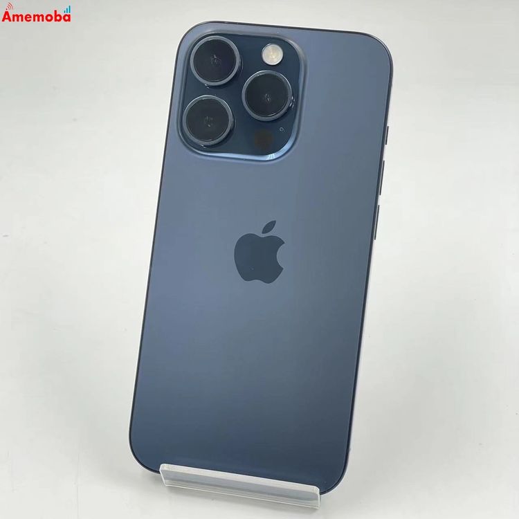 【中古】iPhone15 Pro 256GB 青色チタニウム MTUG3J/A Apple版SIM無償性