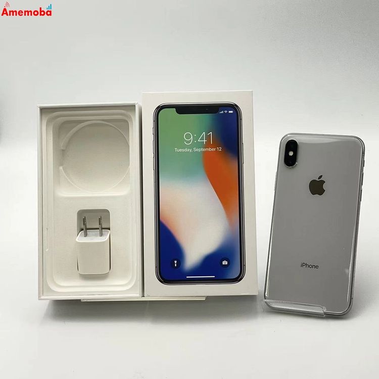 【中古】iPhoneX 256GB しろがね色 MQC22J/A 金版SIM無償性