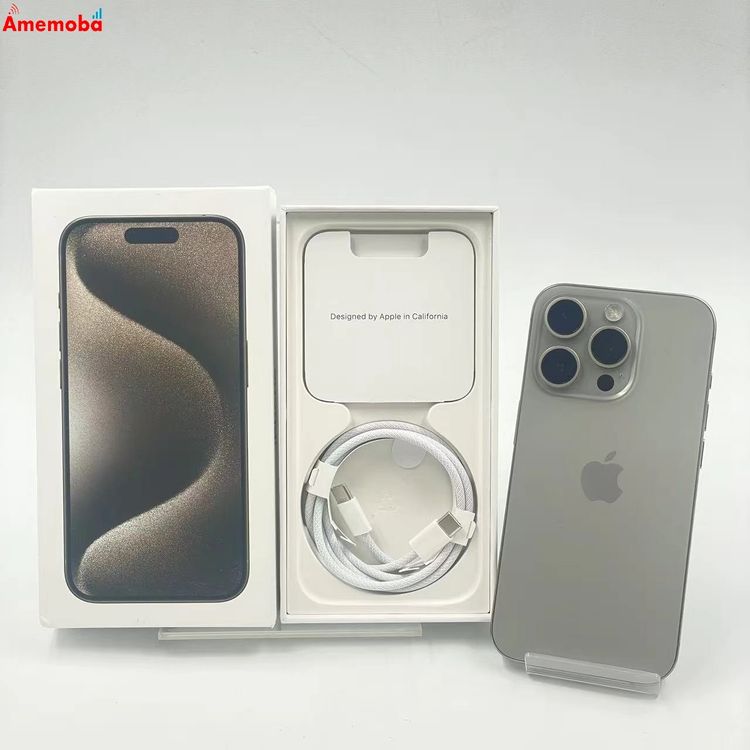 【中古】iPhone15 Pro 256GB 自然的チタニウム MTUF3J/A Apple版SIMフリ