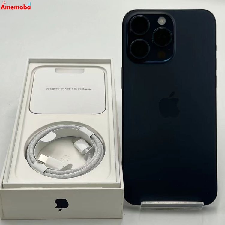 【中古】iPhone15 Pro Max 512GB 青碧チタニウム MU6X3J/A SIM無償性 美品