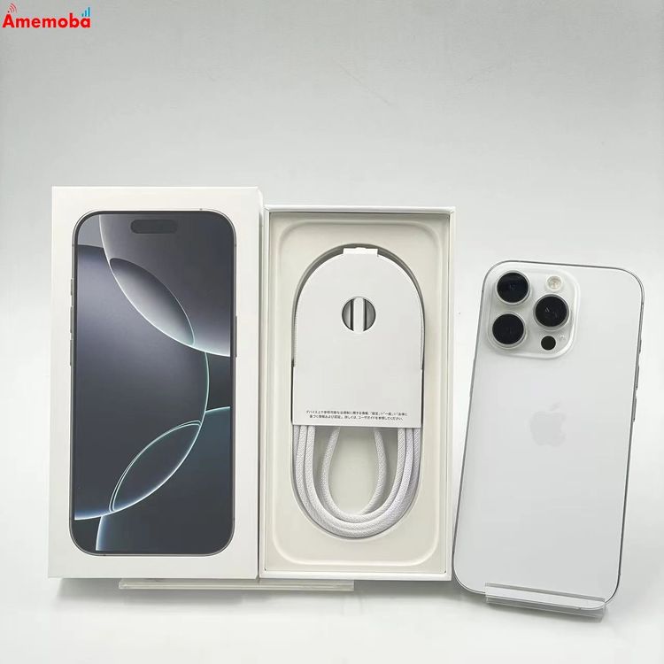 【中古】iPhone16 Pro 128GB 白いことチタニウム MYMW3J/A Apple版SIM無償性