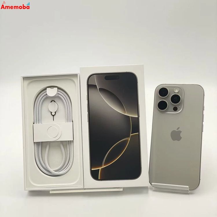 【新品・未使用】iPhone16 Pro 256GB ナチュラルチタニウム 3N746J/A AU版SIMフリー 展