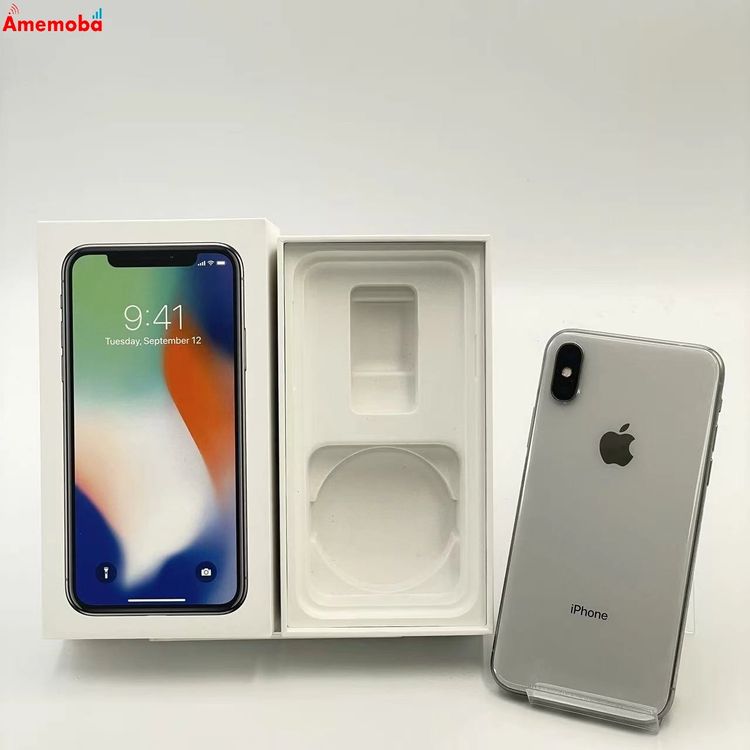 【中古】iPhoneX 64GB シルバー MQAY2J/A docomo版SIMフリー 訳あり品