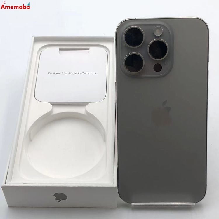 【中古】iPhone15 Pro 256GB ナチュラルチタニウム MTUF3J/A Apple版SIMフリ