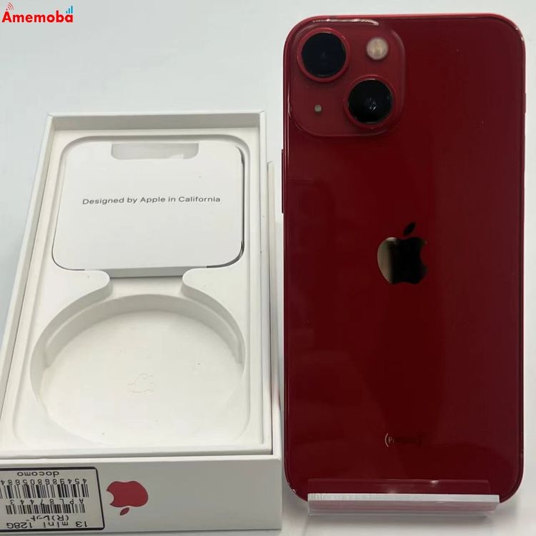 【中古】iPhone13 mini 128GB Product Red MLJG3J/A docomo版SI