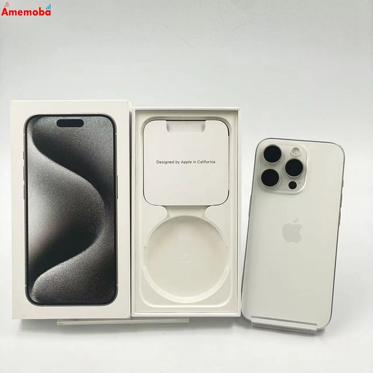 【中古】iPhone15 Pro 256GB 白いことチタニウム MTUD3J/A SoftBank版SIM