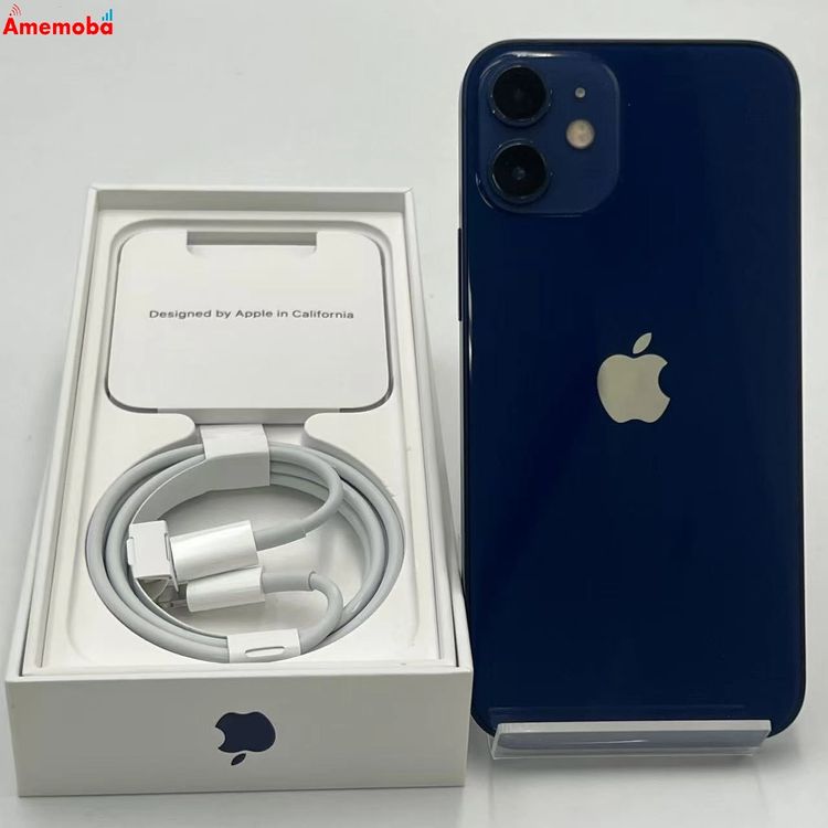 【中古】iPhone12 mini 64GB ブルー MGAP3J/A SoftBank版SIMフリー 訳あ