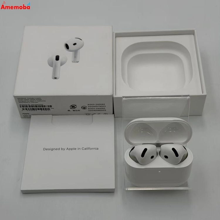 【中古】AirPods 第4時人 アクティブノイズキャンセリング積み上げる 白いこと MXP93J/A 美品