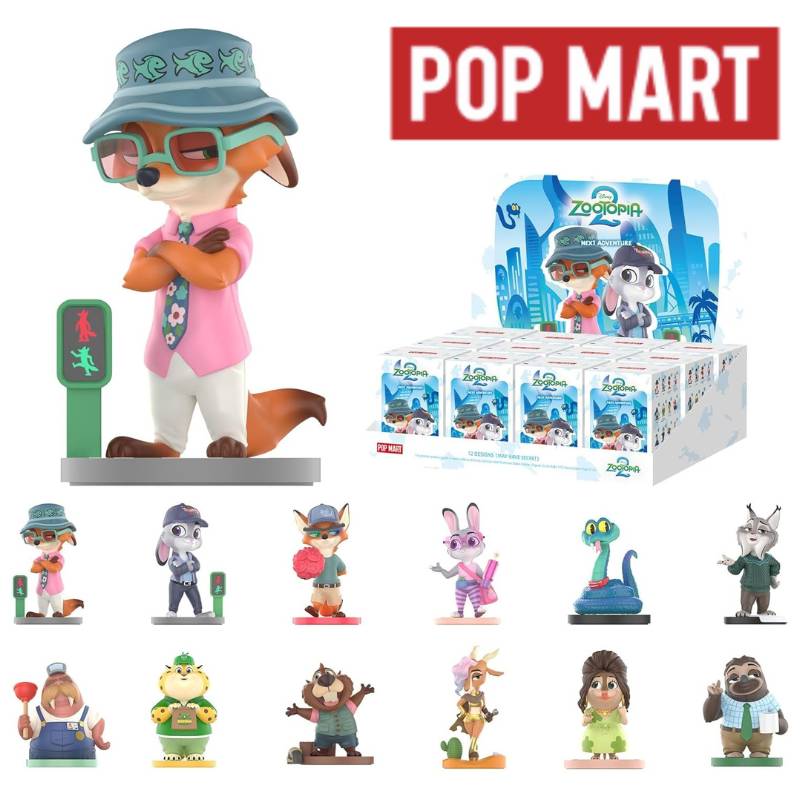 POP MART ポップマート Disney ウォルトディズニー ズートピア Next Adventure つづき物 日おおいボックス席 図形 全12種仕掛ける 手当たり次第 青写真 全高約7～7.5糎 完備した
