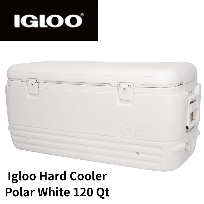 Igloo Polarハードクーラー。 イグルー クーラーボックス 120QT 113L ポーラー 大型 大容量 Igloo Polar 保冷バッグ キャンプ 釣り フィッシング アウトドア レジャー バーベキュー BBQ 部活 スポーツ 試合 イベント 防災 震災 グッズ 備蓄 ホワイト 白 アメリカ製 船釣り