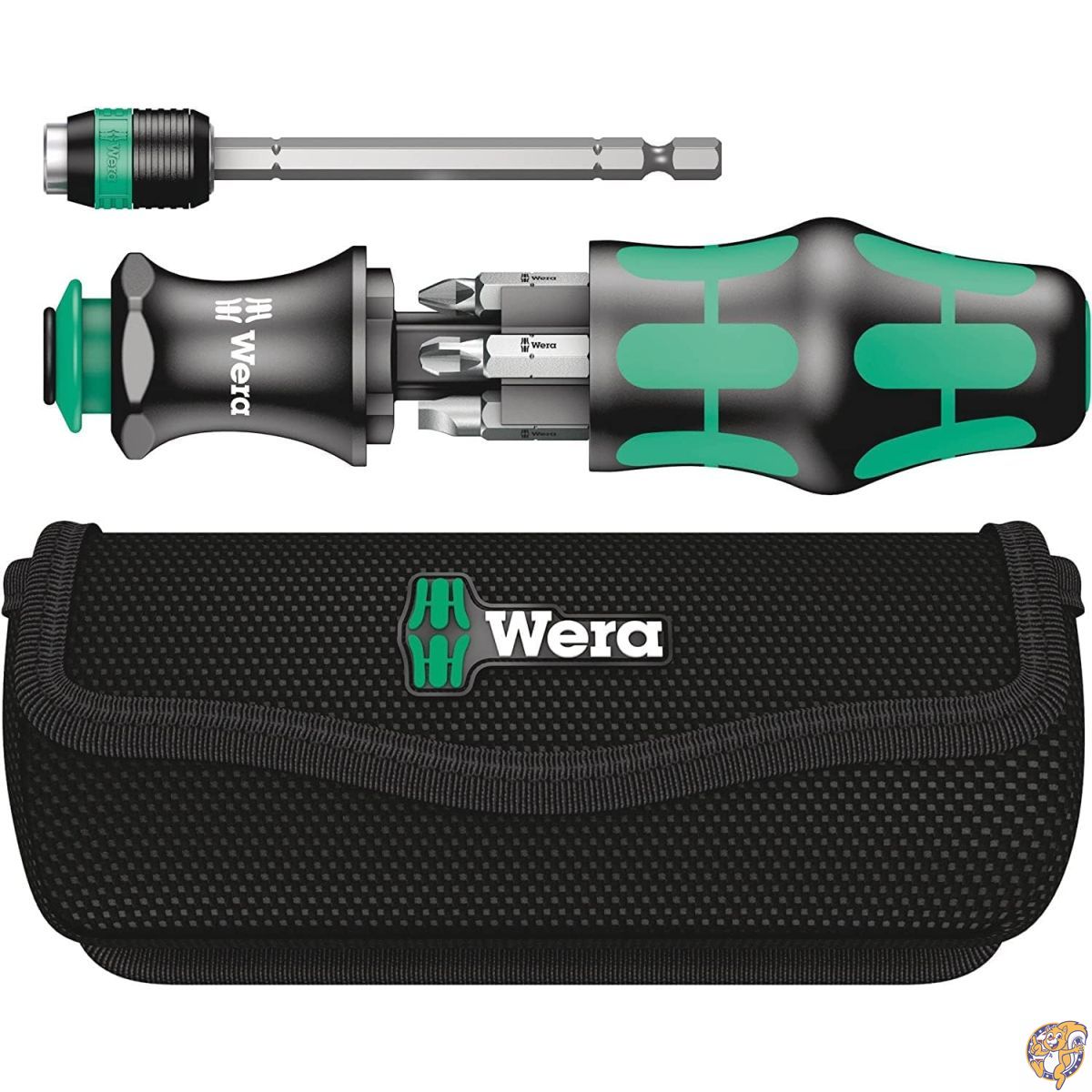 【最大777円クーポン配信】Wera(ヴェラ) 05051024001 | ビットホルダードライバー KK 25 取り外し可能なバヨネットブレード付き (マイナス/プラス) 7-In-1 【日本正規輸入品】