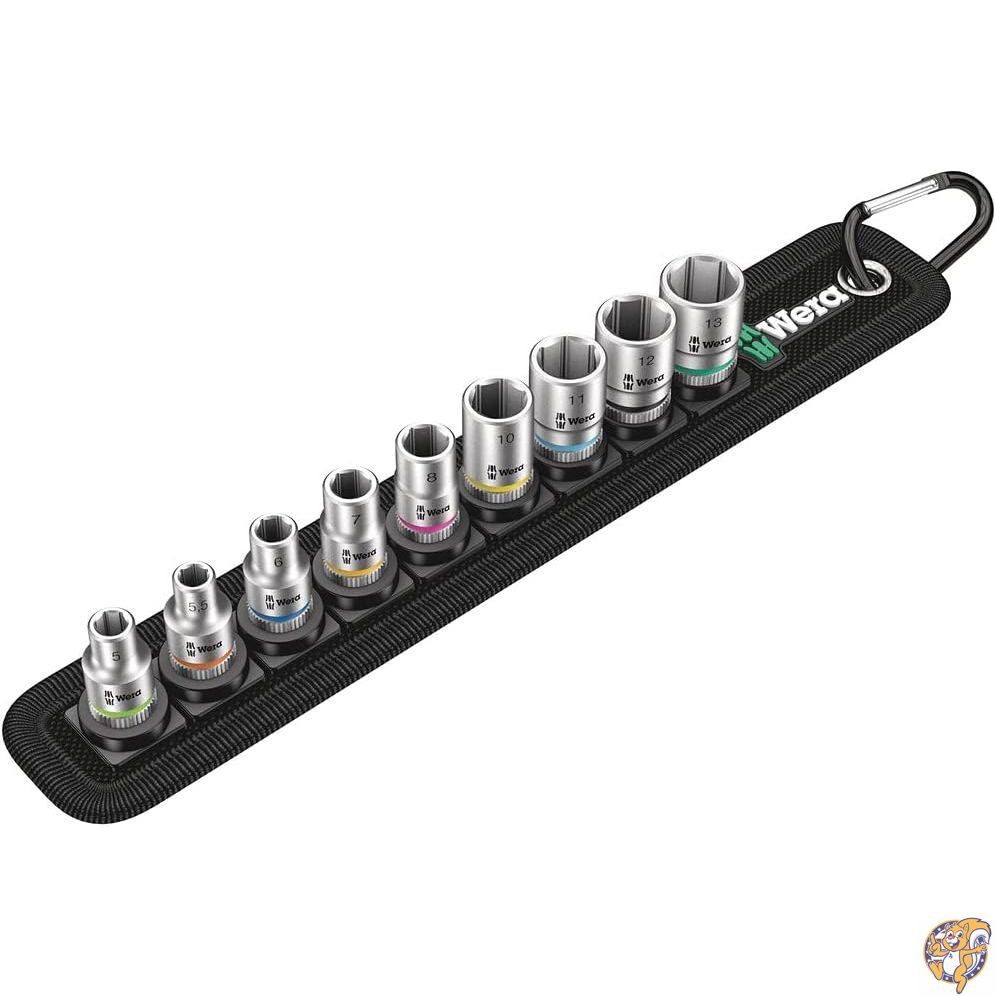 【最大777円クーポン配信】WERA ヴェラ 差込角1/4DR 9点組ZYKLOPソケットセット 003883
