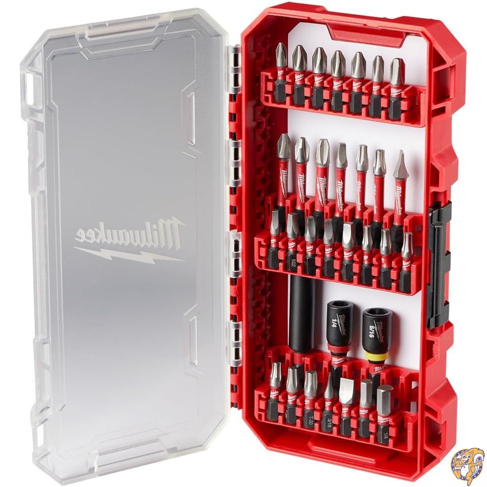 【最大777円クーポン配信】Milwaukee Electric Tool 48-32-4004 Shockwave Heavy Duty Impact Driver Bit Set, 32 Pc