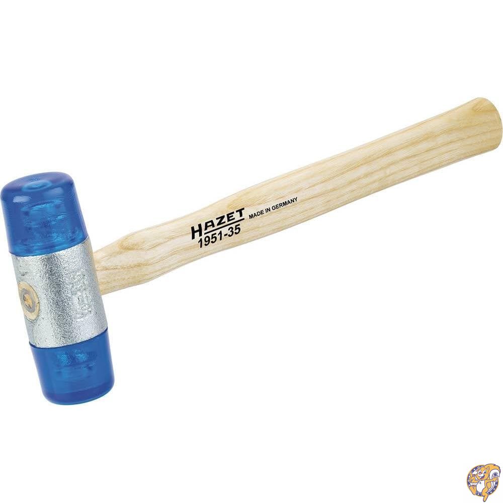 HAZET(ハゼット) 1951-27 低反発プラスチックハンマー ゴムハンマー 長さ265mm, 直径27mm 【日本正規輸入品】
