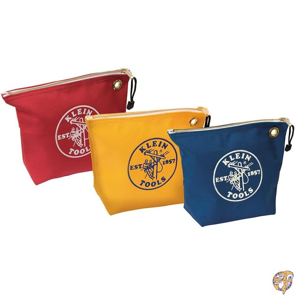 【クーポン配信中】ＫＬＥＩＮ ツールポーチ ３個セット（レッド、ブルー、イエロー） 5539CPAK