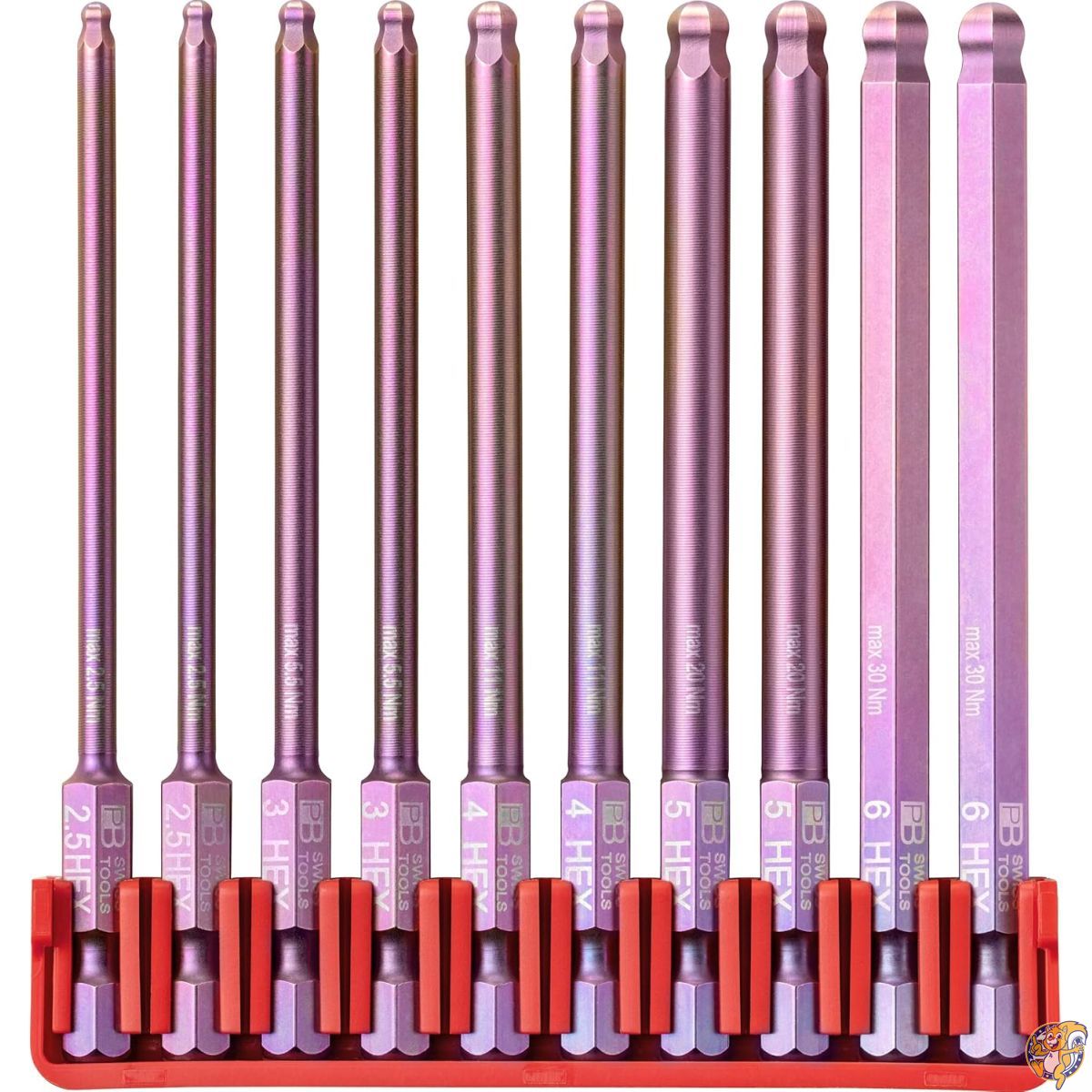 PB SWISS TOOLS ピービースイスツールズ 10本組1/4HEX E6ビット続きもの段付き添い人ボールポイントロングビット 仕かけるビット保持者付 E6L.715CN