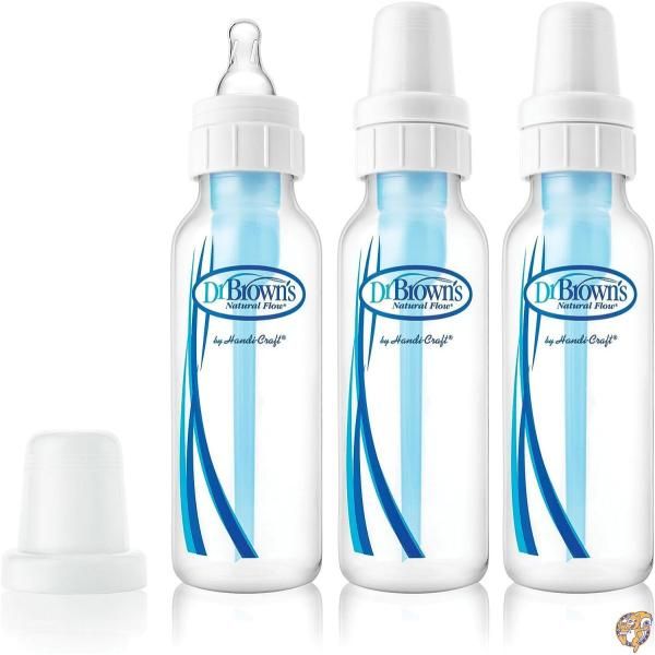 【百貨店大売り出し!引き換え証送達中】Dr. Brown\u0027s 3 Pack BPA Free Polypropylene Bottle, 8 薬局衡オンス 哺乳動物瓶 250ml 3個書き割り [並行輸入品]