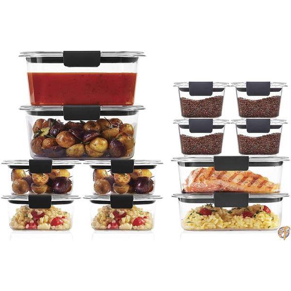 Rubbermaid (ラバーメイド) ブリリアンスストレージ 食品保存容器 プラスチック蓋 12個セット ビスフェノールA不使用