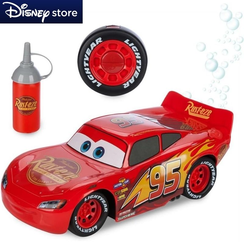 カーズ ライトニング・マックィーン シャボン玉 リモコンカー ディズニー ピクサー Cars 正規品 RCカー バブル機能付き 　ディズニー公式 後部からシャボン玉を放出 クリスマス 誕生日 Disney