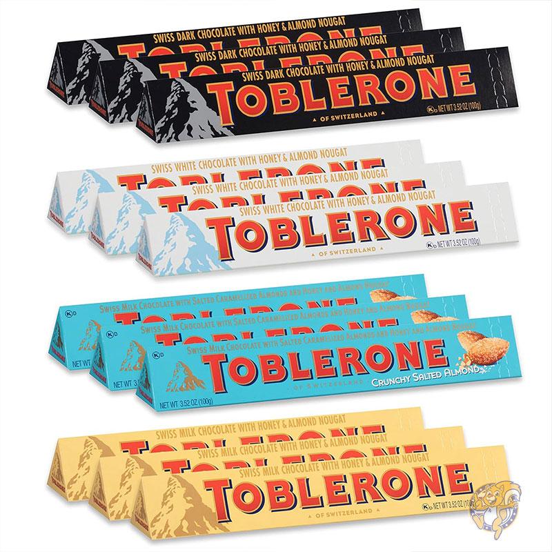 【最大777円クーポン配信】トブラローネ Toblerone スイス チョコレート詰め合わせ ミルク ダーク ホワイトチョコレート & 塩キャラメル
