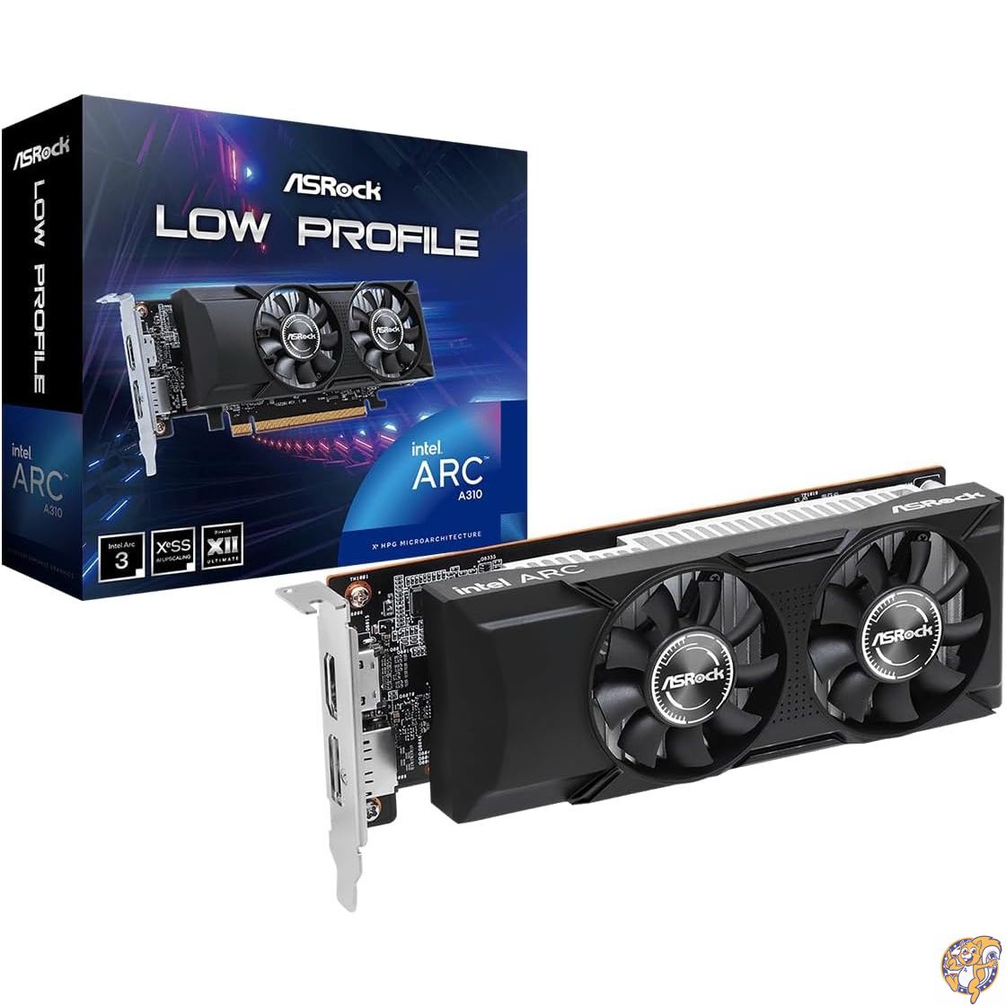 ASRock Intel Arc A310 Low Profile 4GB 補助電源不要 ロープロファイル ビデオカード