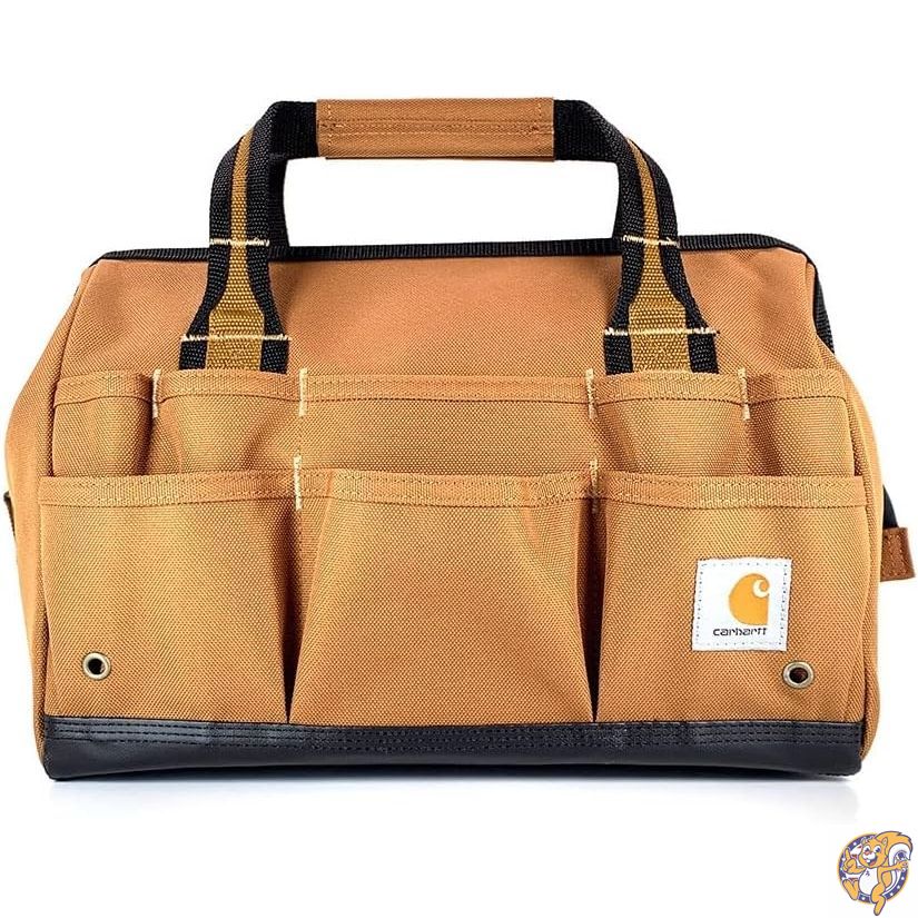 【百貨店大売り出し!引き換え証配送中】Carhartt 鉄道車両ハート型 14-Inch 25 Pocket Heavyweight Tool Bag 物の具御徒面子 カーハートブラウン