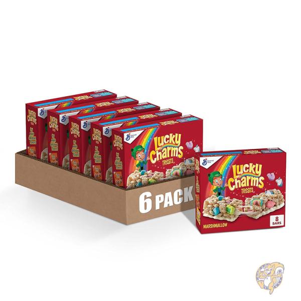 【クーポン配信中】ラッキーチャーム Lucky Charms 朝食 シリアル トリートバー スナックバー192g 8枚入り（6個パック）