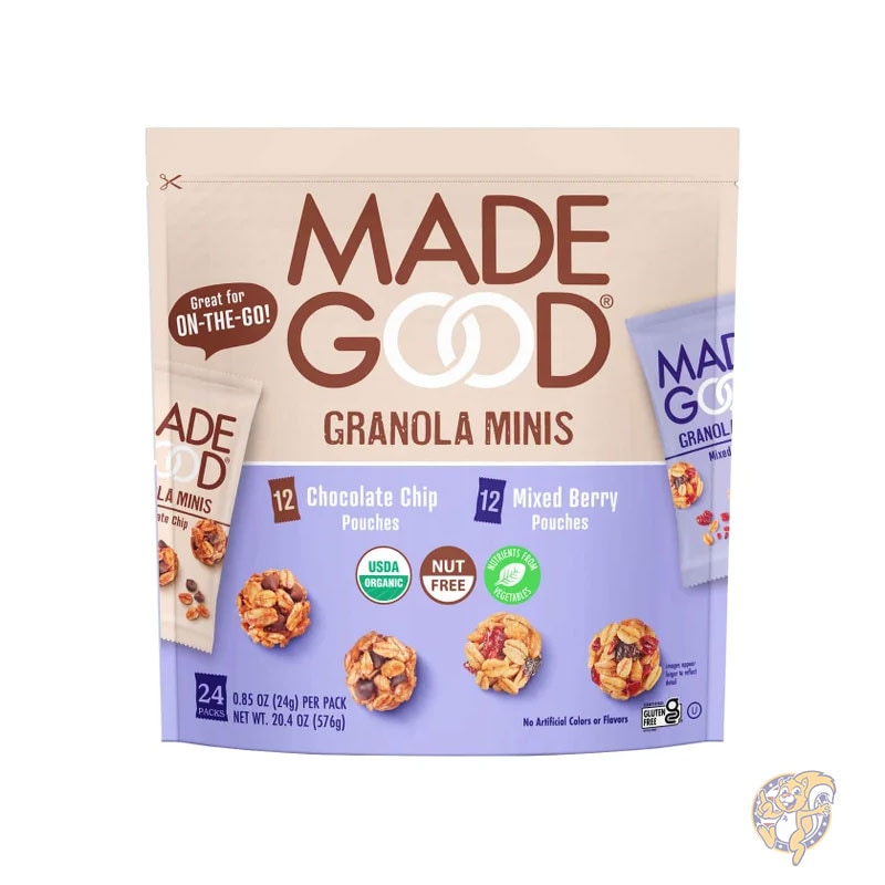 MadeGood メイドグッド オーガニック グラノーラ ミニ、 バラエティパック 24g 24 個入り まとめ買い 大量 業務用