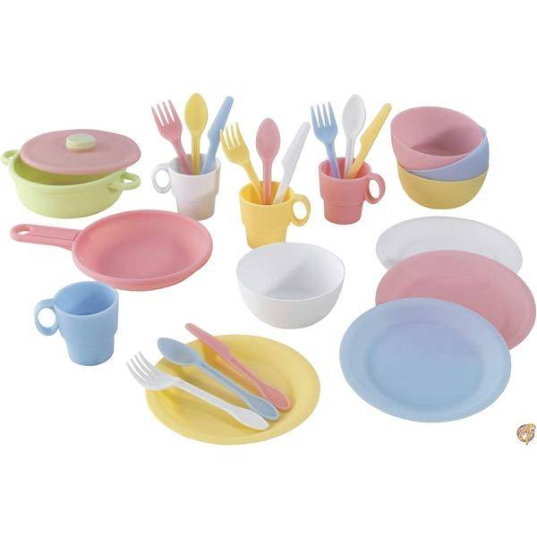【クーポン配信中】キッドクラフト おままごと 食器セット パステル 27個入り 63027 正規品 送料無料