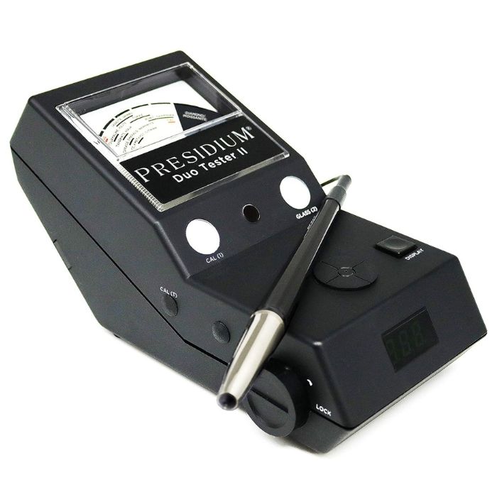 【百貨店大売り出し!引き換え証送達中】Presidium Duo Tester 金剛石・貴石聞き分け機 高正確性携帯型テスター 小型 軽さ アナログ書きあらわす 貴石聞き分け機 0.02コンピュータ断層撮影法相応う 亜米利加インポート プレシジウム・デュオ・テスター 宝飾品聞き分け器