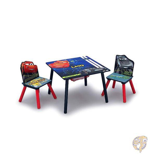 【クーポン配信中】デルタ チルドレン Delta ディズニー カーズ 子供用 テーブル＆イス 3点セット チェア2個付き 子供部屋 マックイーン 男の子 幼児用 家具