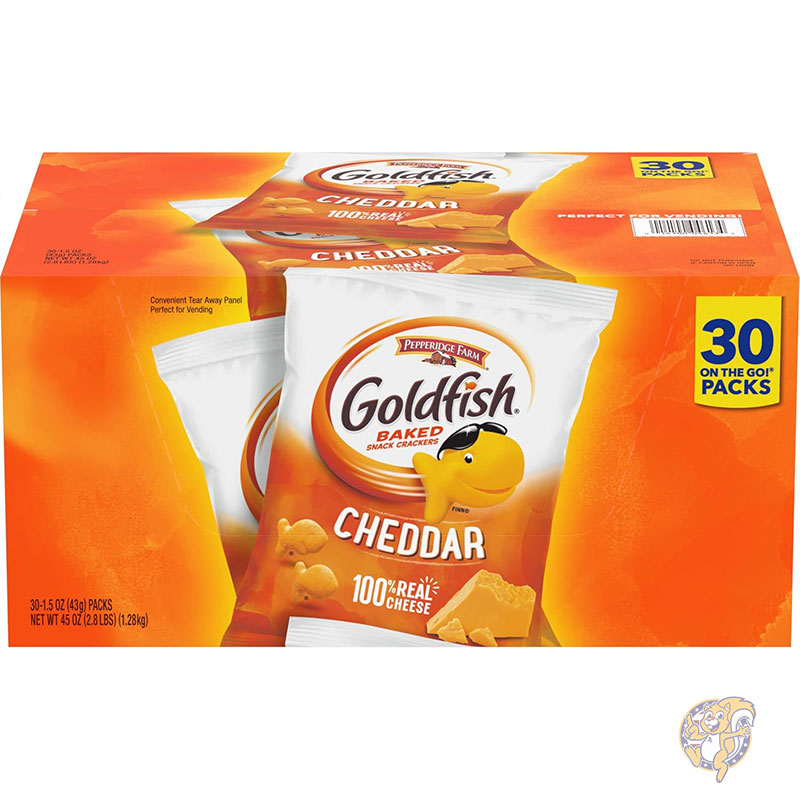 【クーポン配信中】ゴールドフィッシュ Goldfish チェダー クラッカー 1.5 オンス 42g スナックパック お菓子 30個入り ペパリッジファーム 6,634円