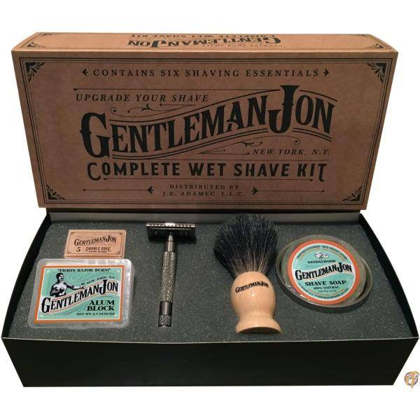 【最大777円クーポン配信】Gentleman Jon Complete Wet Shave Kit | Includes 6 Items: Safety Razor, 送料無料