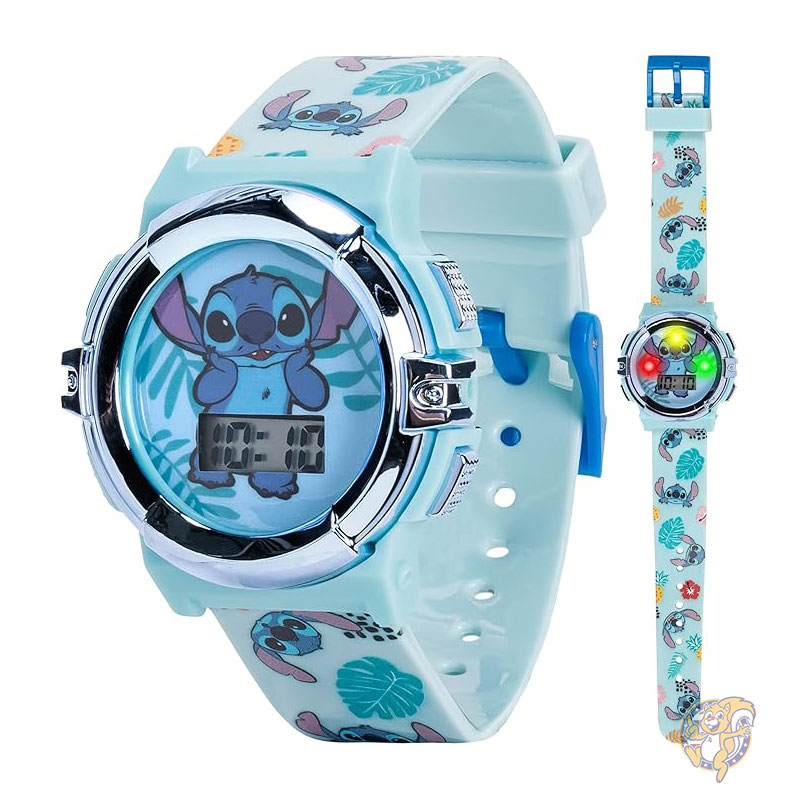 楽天市場】ディズニー スティッチ キッズ LCD 腕時計 点滅するライト