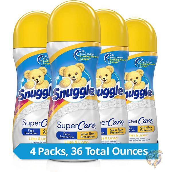 【クーポン配信中】Snuggle スナグル ランドリー用品 衣類用 消臭剤 4個セット リネン/ユリの香り
