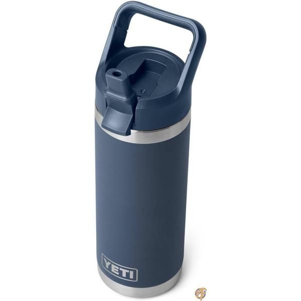 【20日最大4000円クーポン】YETI (イエティ) Rambler 18オンスボトル 真空断熱 ステンレススチール ストローキャップ付き ネイビー|アメリカグッドバイブス
