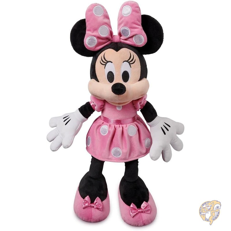 ディズニー ミニーマウス ディズニーストア公式 ピンクドレス ミディアム ソフト トイ (子供用) ふわふわの質感と刺繍の抱きしめたくなるぬいぐるみ 人形 おもちゃ Disney Store