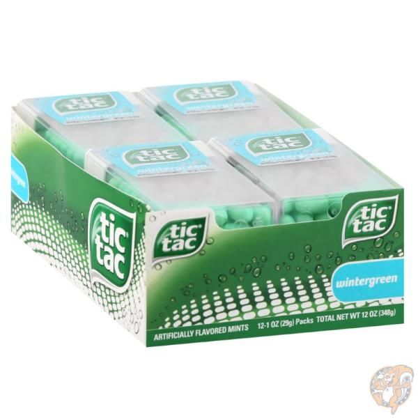 【クーポン配信中】ティックタック Tic Tac Mints ウィンターグリーン 60粒(29g)×12個 フレッシュブレスミント タブレット 送料無料|アメリカグッドバイブス