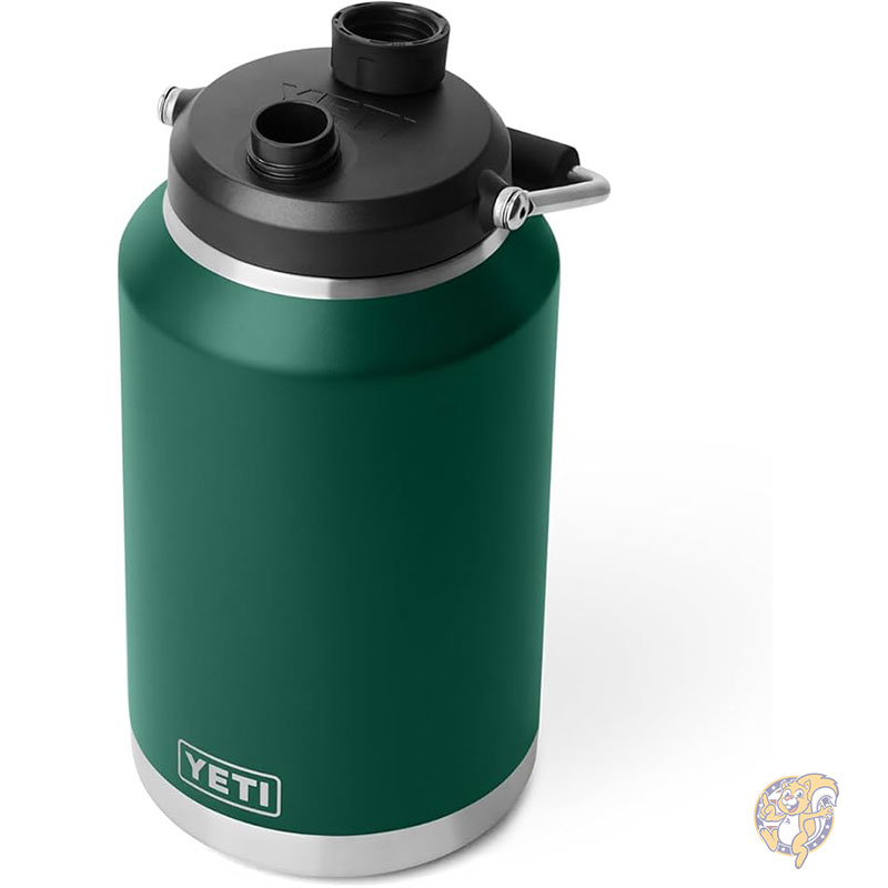 【百貨店大売り出し!クーポン券配達中】YETI イエティ ランブラー ガロンジャグ 吸い筒 お水瓶 2.0 無意味さ断熱 目こぼし押しとどめる マグキャップ付き添い人ステンレス鋼スチール写真 Black Forest Green ブラックフォレストグリーン