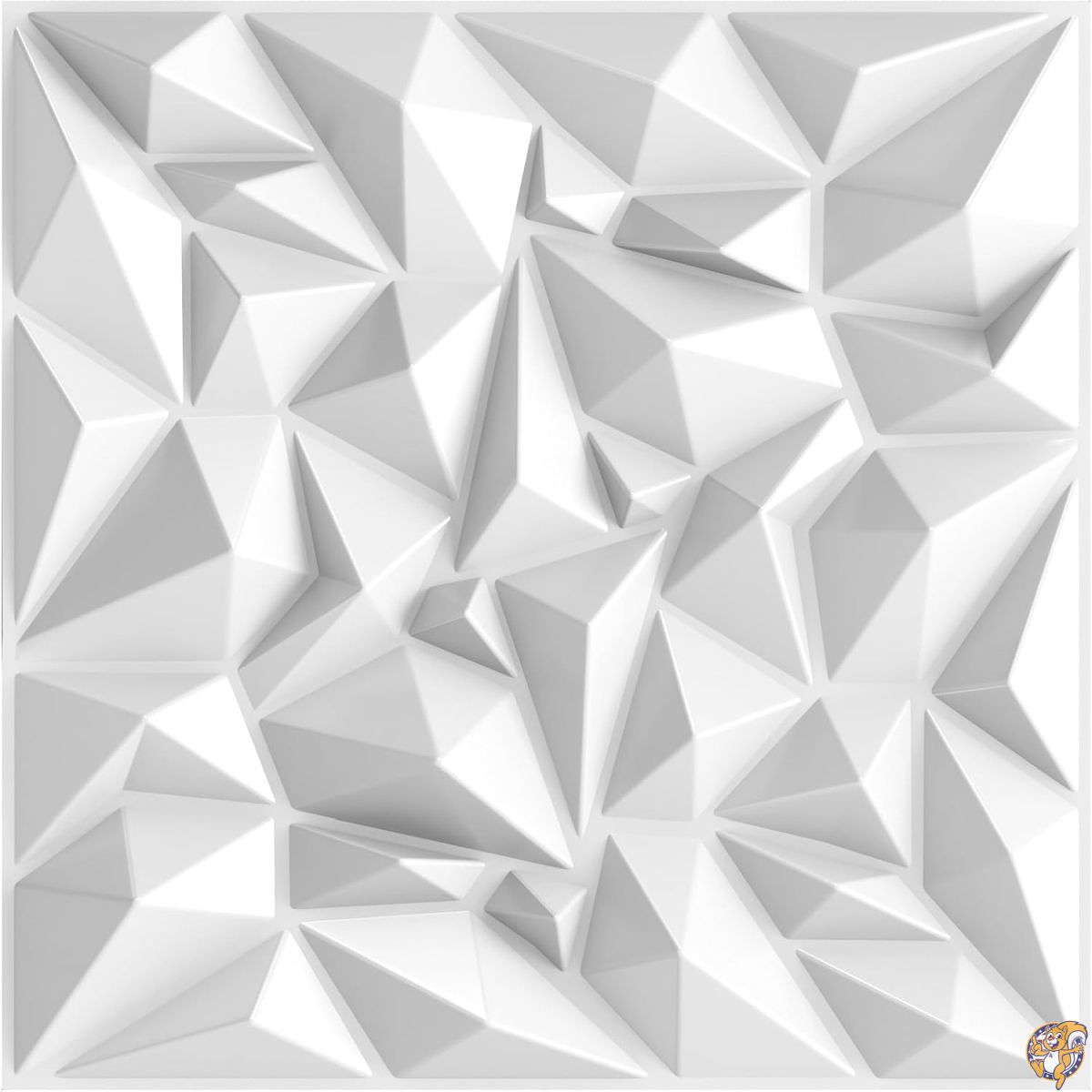【クーポン配信中】TroyStudio 音響拡散パネル - 音響パネル 12枚セット, 3Dウォールパネル 50cm X 2.5cm (US 散らかる ホワイト)