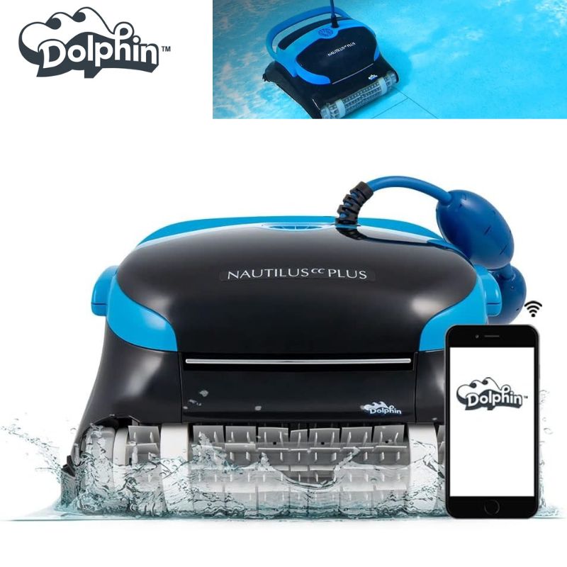 自動 プールクリーナー Dolphin Nautilus CC Plus Wi-Fi ロボット プール掃除機 最大 50ft(約15m) ウォール クライミング プール掃除 スイミングプール