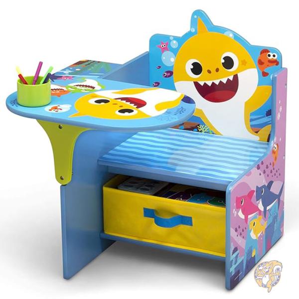 【クーポン配信中】ベビーシャーク キッズ チェア デスク 収納箱付き 子供用 椅子 デルタチルドレン Delta Children 知育家具 TC83713SH-1127 プレゼント