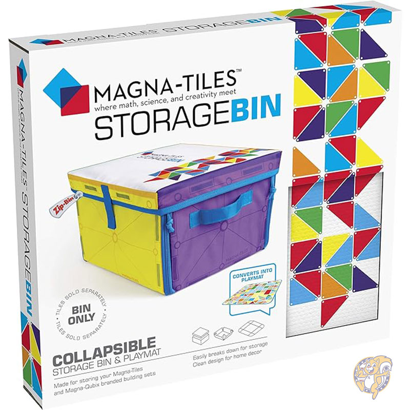 【最大777円クーポン配信】マグナタイル MAGNA-TILES 収納ボックス & インタラクティブ プレイマット オリジナル 磁気ビルディング おもちゃ