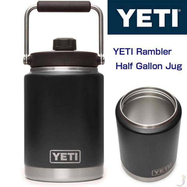 【百貨店大売り出し!引き換え証配送中】YETI イエティ ハーフガロンジャグ 保冷 保温 RAMBLER HALF GALLON JUG [BLACK] YETIランブラー 貨物輸送無料